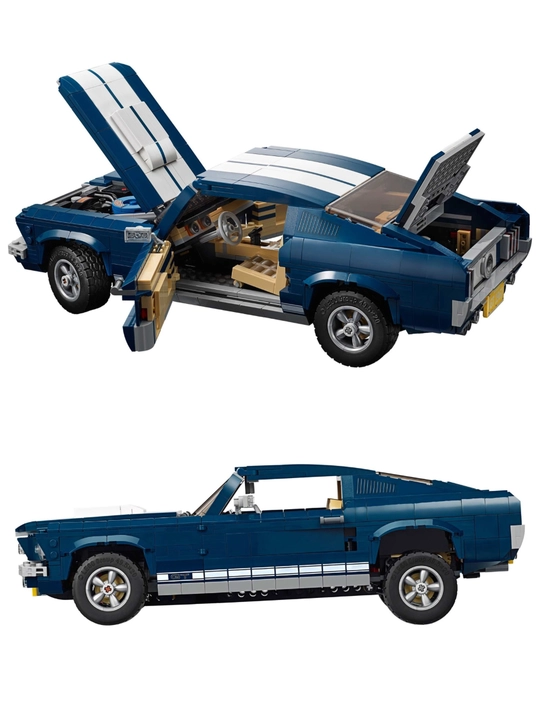 Kolleksion Lego konstruktor retro-avtomobil Ford Mustang, 1471 ta qism
