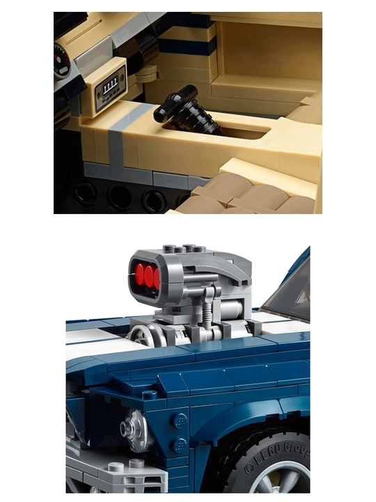 Kolleksion Lego konstruktor retro-avtomobil Ford Mustang, 1471 ta qism