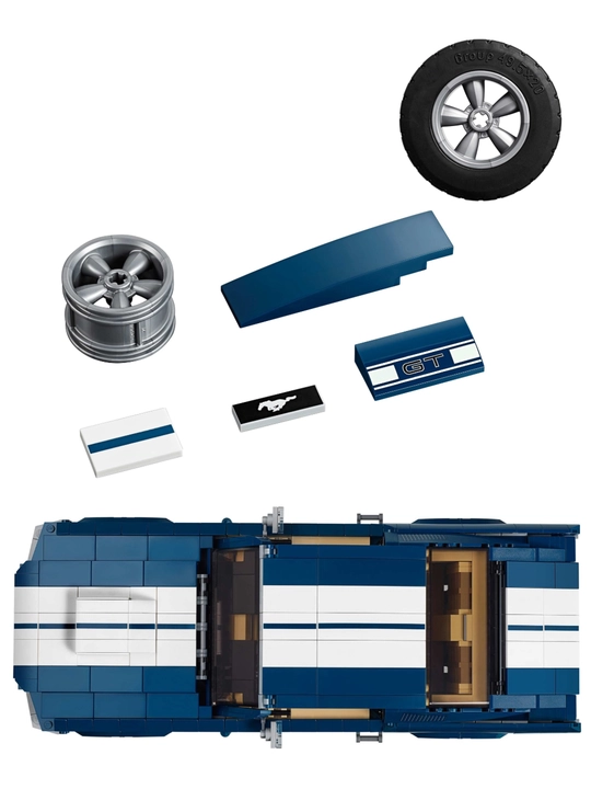 Kolleksion Lego konstruktor retro-avtomobil Ford Mustang, 1471 ta qism
