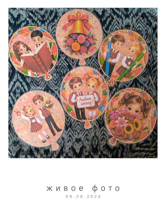 Ko`rgazma, shaklli plakatlar to‘plami 6 dona laminasiya 25x20 sm - 