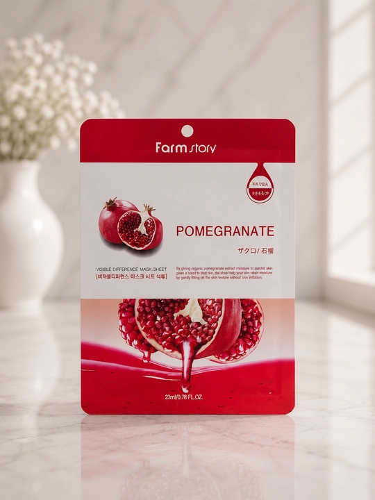 Farmstay Pomegranate тканевая маска для лица с экстрактом граната, 23 мл - 
