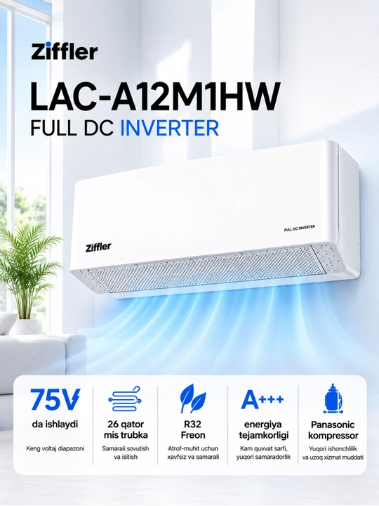 Кондиционеры Ziffler Full DC Inverter LAC-A12M1HW / LAC-A18M2CG - 