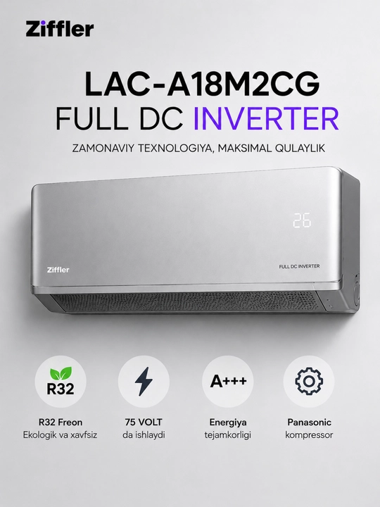Кондиционеры Ziffler Full DC Inverter LAC-A12M1HW / LAC-A18M2CG - 