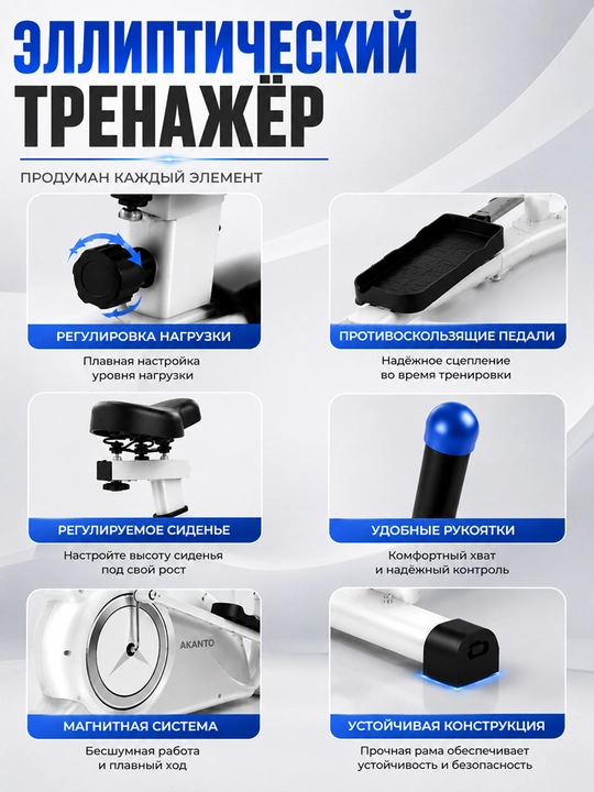 Велотренажер для дома складной с LCD дисплеем