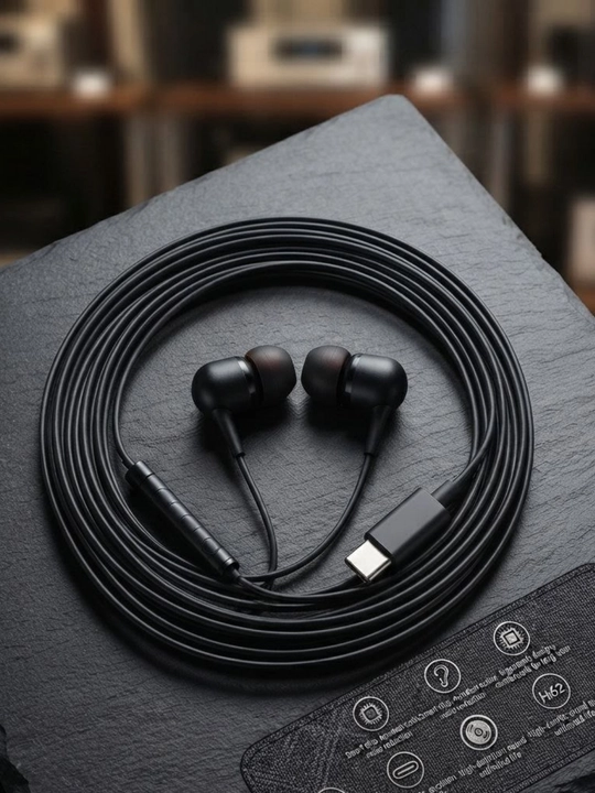Simli stereo quloqchin, mikrofonli naushnik
