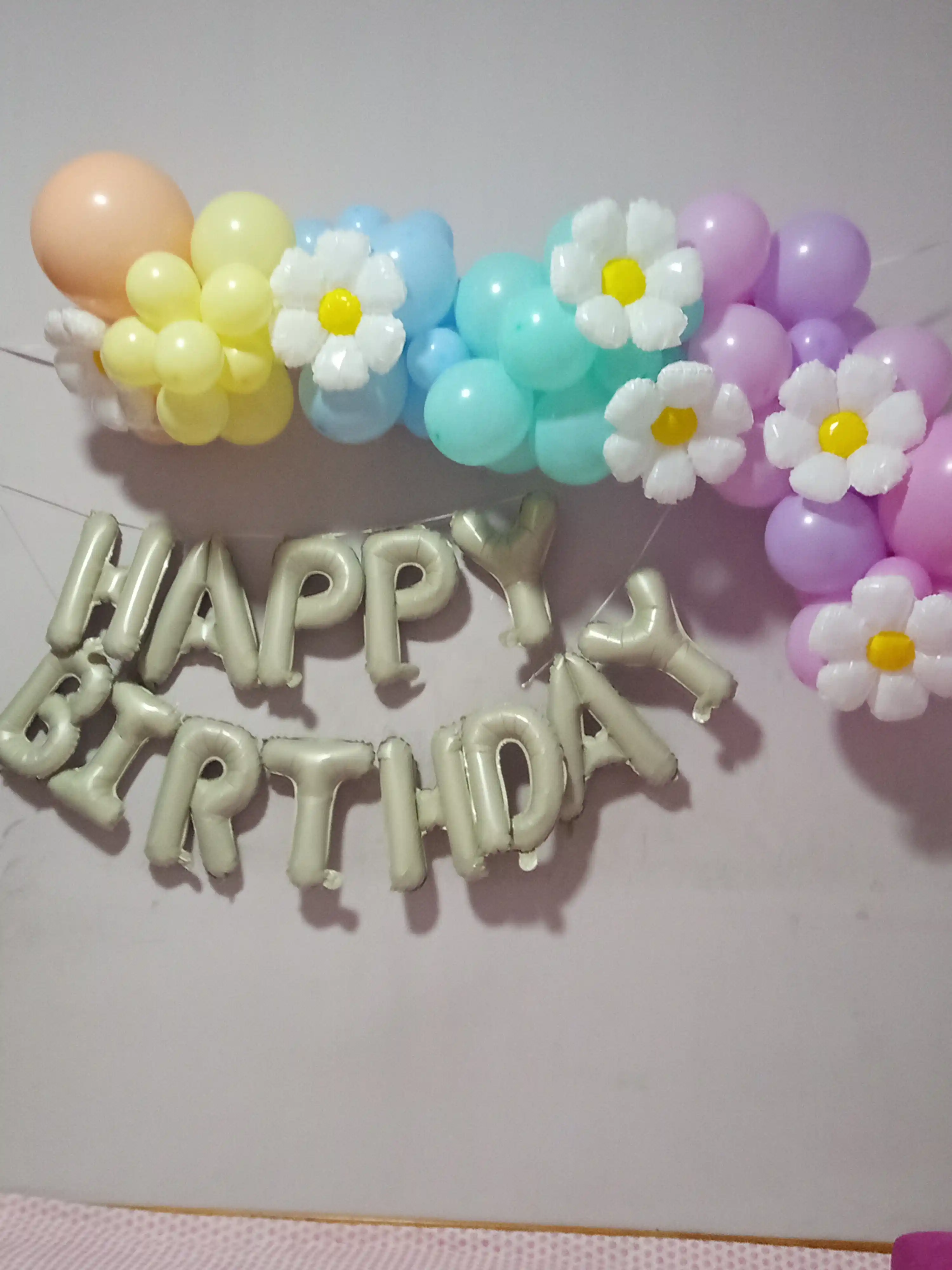 Большой набор воздушных шаров Happy Birthday для фотозоны и дня рождения