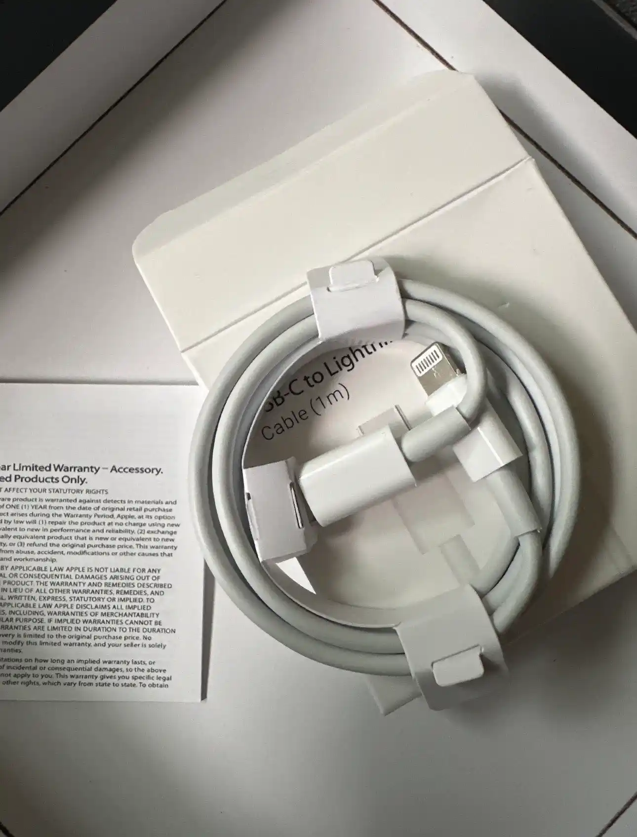 Type-C → Lightning kabel – iPhone X, 11, 12, 13, 14 to‘liq mos