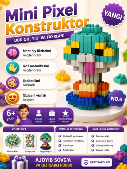 3D Konstruktor, kuromi, my melody, stich, mini lego, 50 sm - 