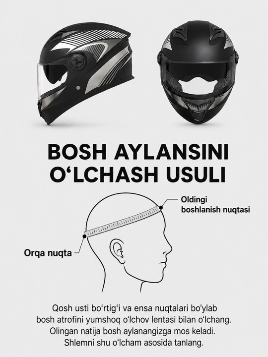 AXK moto shlem – mototsikl va skuter uchun himoya kaskasi