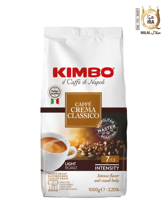 Kimbo Crema Classico kofe loviyalari, 1 kg, kuchli emas - 