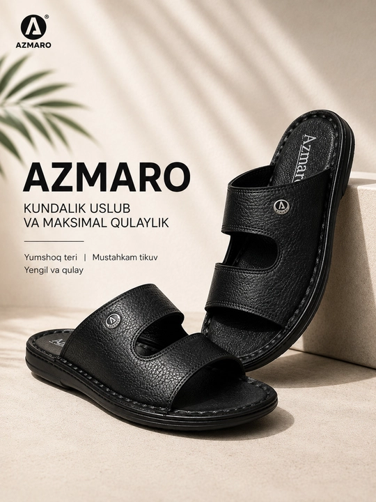 Erkaklar uchun yozgi sandal – qulay, yengil va zamonaviy kundalik oyoq kiyim