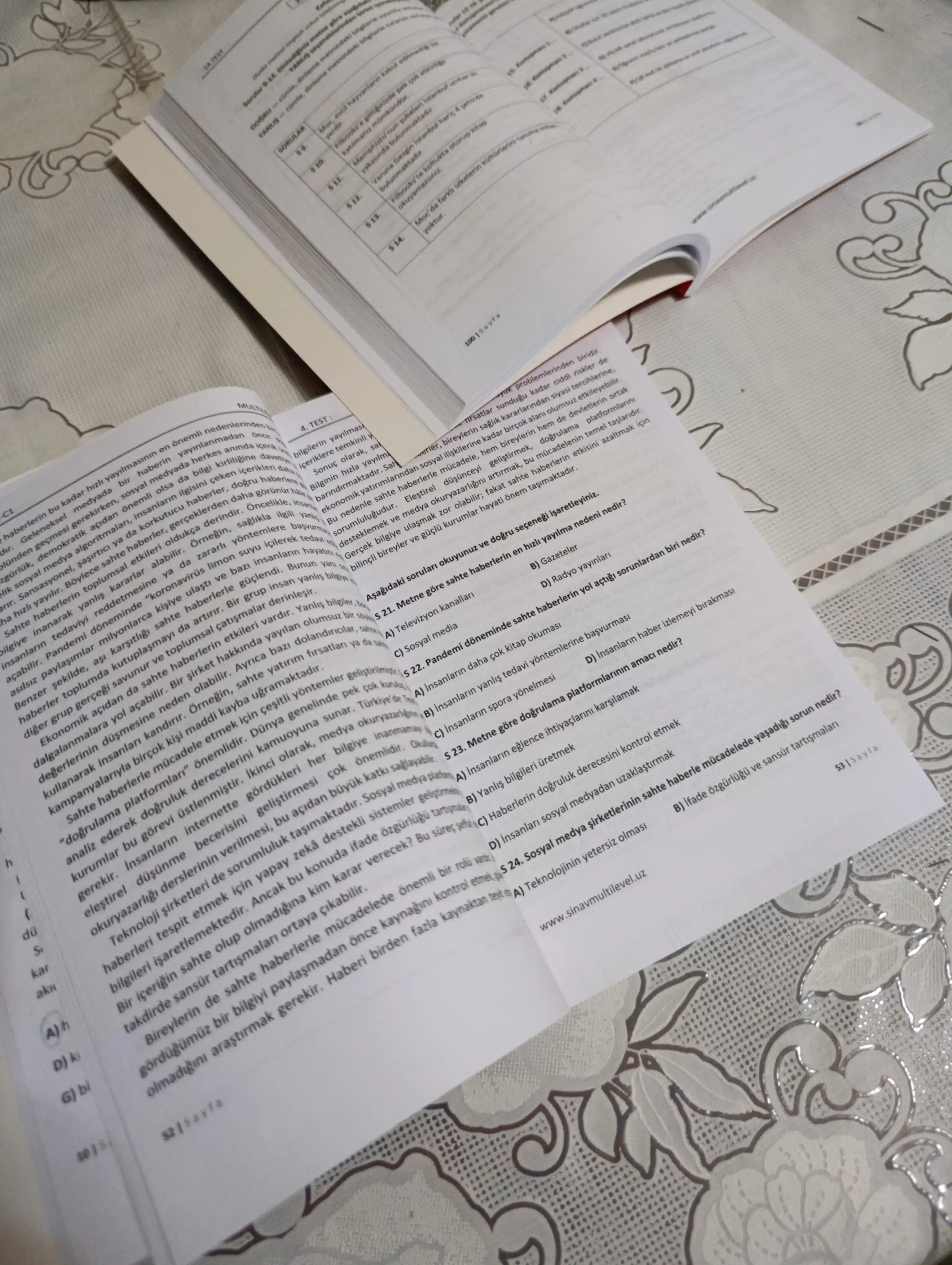 CEFR B1, B2, C1 uchun turk tilidagi Sinav Multilevel, Dinleme, Okuma, Yazma, Konusma kitob