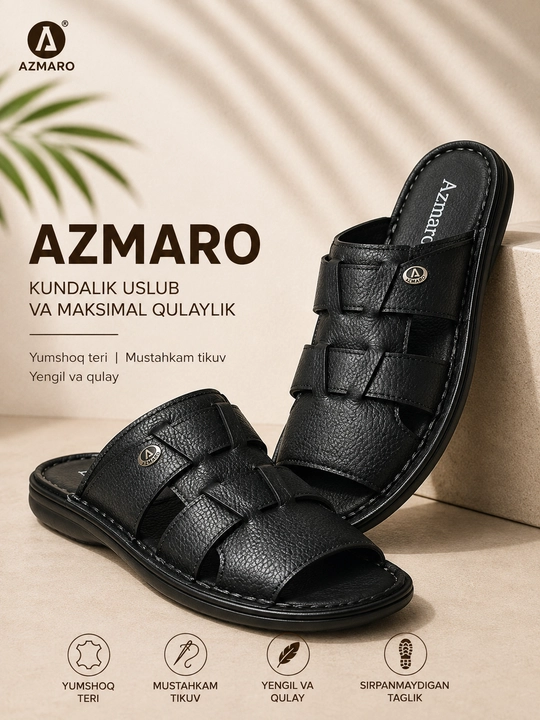 Erkaklar uchun yozgi sandal – qulay, yengil va zamonaviy kundalik oyoq kiyim