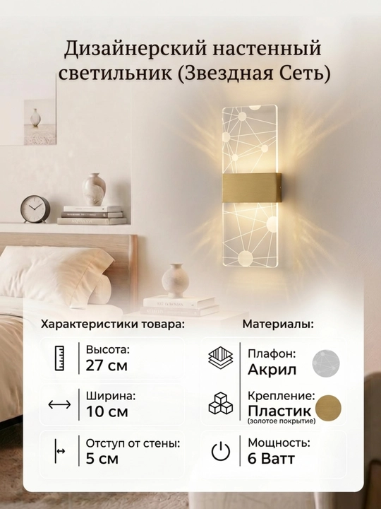 Devoriy chiroq Svetilnik Art Wall - 
