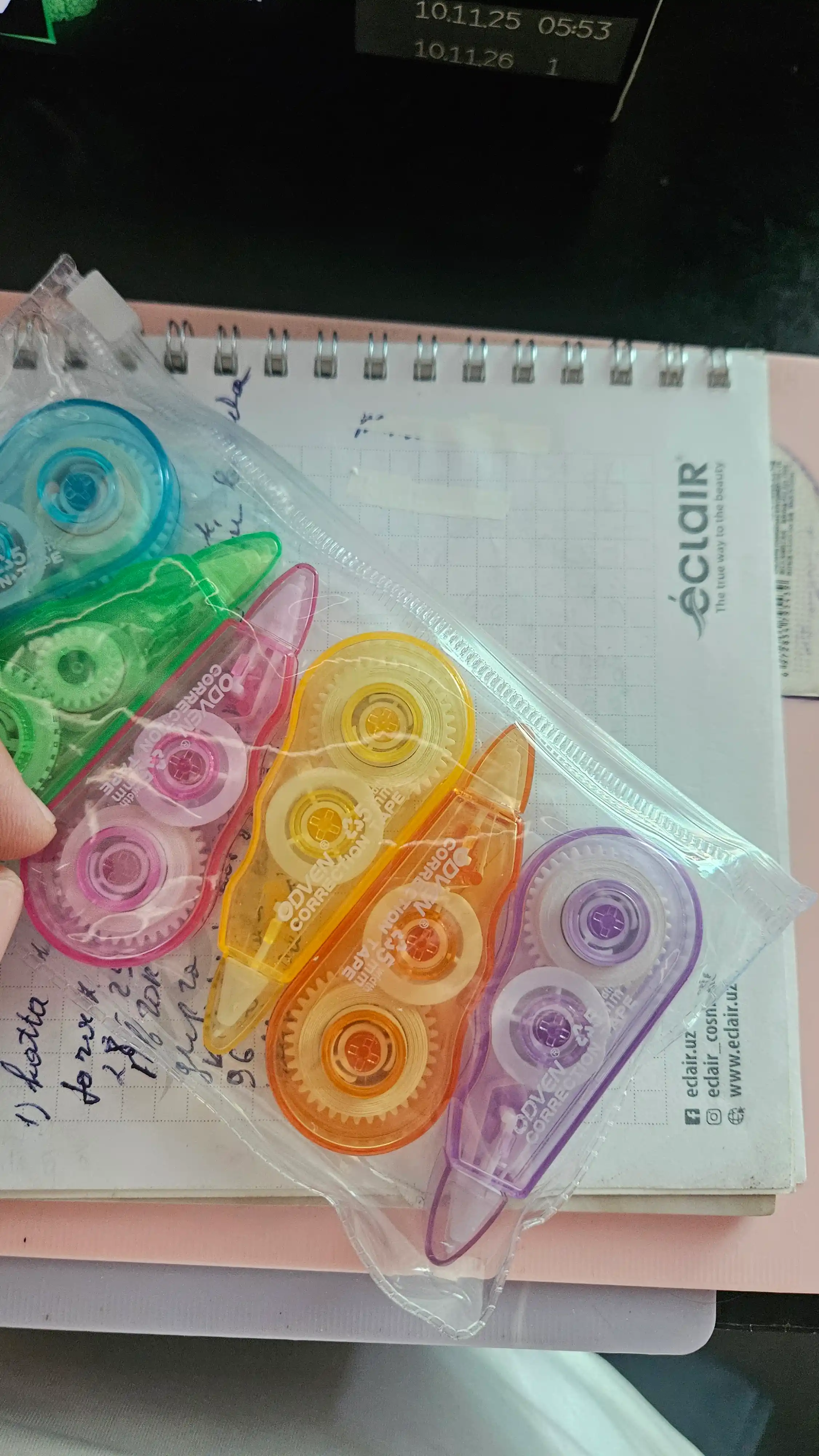 Tuzatuvchi lenta-shtrix, maktab va ofis uchun quruq korrektor