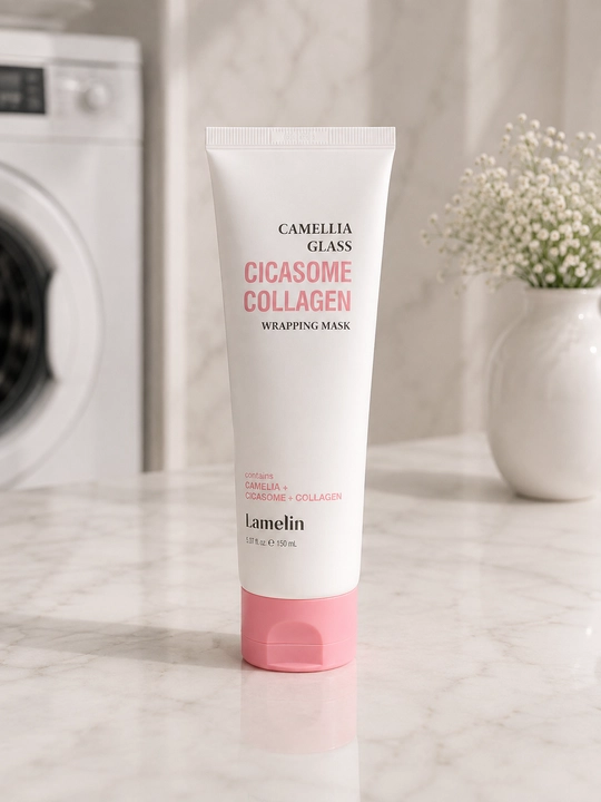 Yuz uchun niqob Lamellin Camellia Glass Cicasome Collagen, 150 ml - 