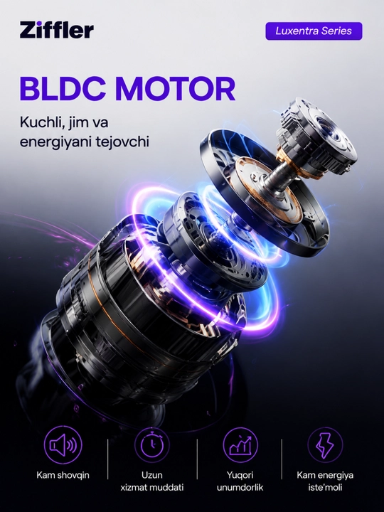 ZIFFLER Luxentra Series idish yuvish mashinasi, 15 to‘plam, Auto Open Drying, BLDC motor