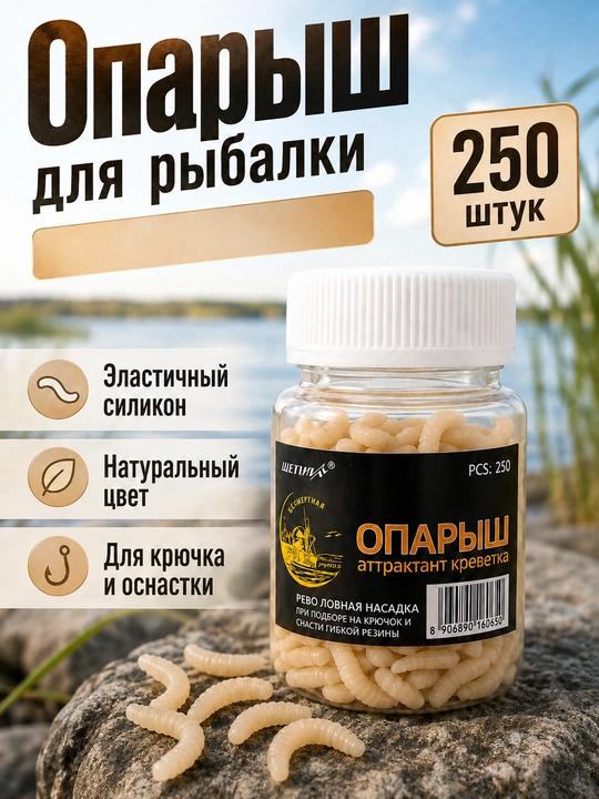 Искусственный силиконовый опарыш для рыбалки, наживка на крючок, 250 шт