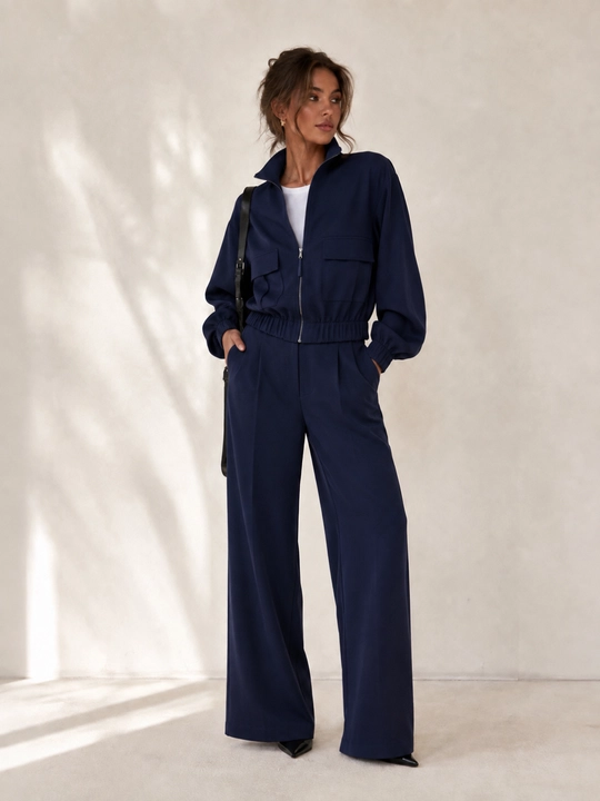Ayollar uchun kuzgi oversize kostyum - 