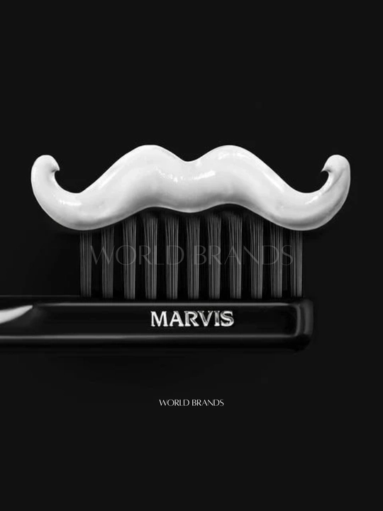 Marvis Tish cho‘tkasi, oq-soft va qora-medium, yumshoq va o‘rta qattiqlik