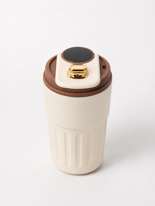 LED displeyli smart termokrujka 450 ml, qopqoqli, kofe va choy uchun