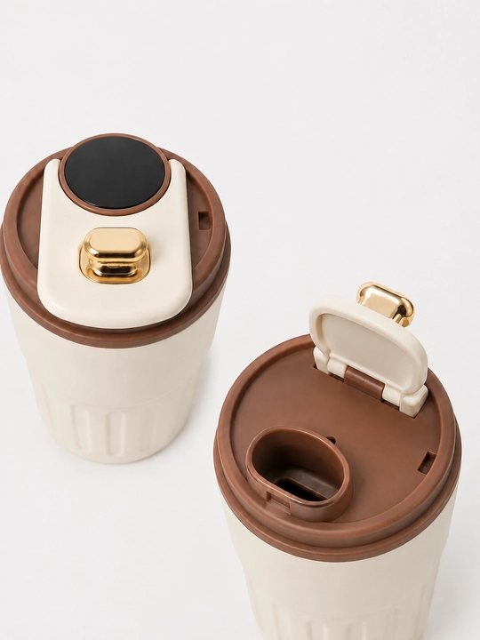 LED displeyli smart termokrujka 450 ml, qopqoqli, kofe va choy uchun
