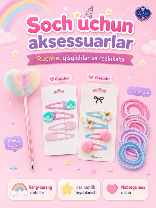 Подарочный набор для девочки с сумочкой аксессуарами для девочек UNICORN детский набор