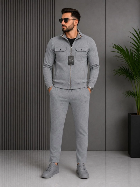 Erkaklar uchun bahor-kuz ikki qismli kostyumi, kiyim-kechak, erkaklar uchun kiyim to'plami - 
