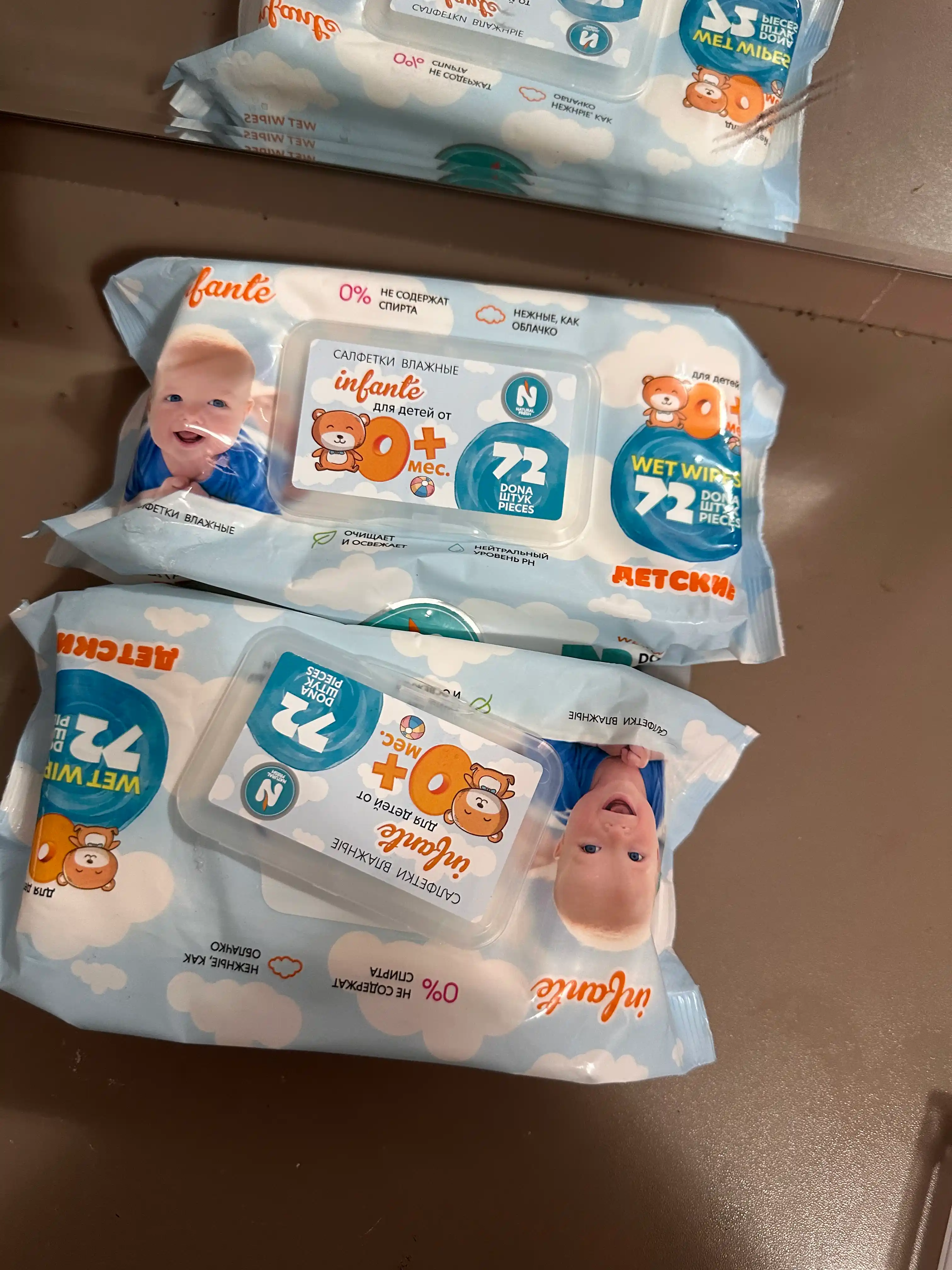 Nam salfetkalar Natural Fresh, "Blue", 72 dona