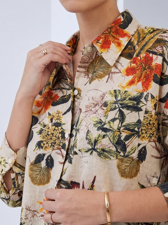 Ayollar bluzkasi, rubashka katta o‘lchamdagi erkin ELLY FASHION