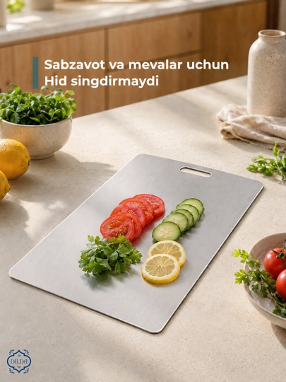 Разделочная доска, 3 в 1, из нержавеющей стали 304, двусторонняя кухонная доска, COOKSTYLE