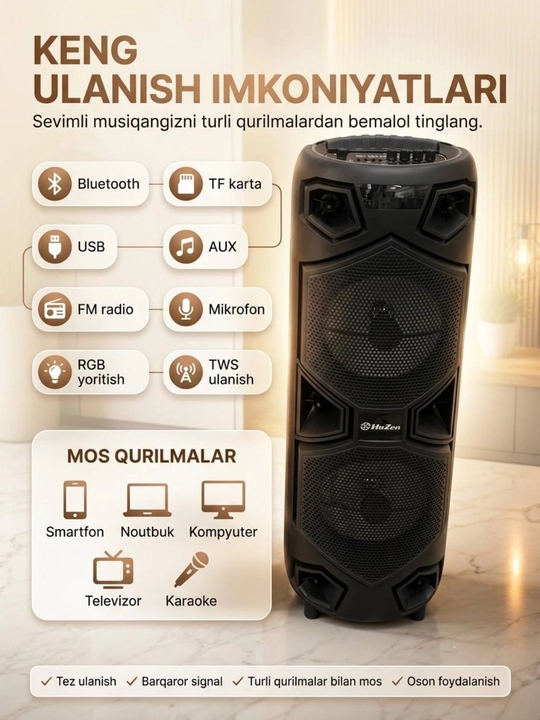 Portativ Bluetooth karaoke kalonkasi FireBox 21205B