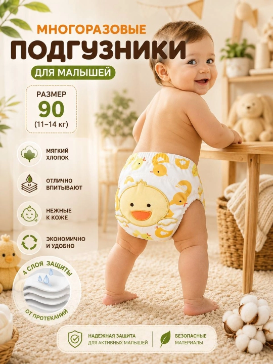 Ko'p martalik tagliklar, tuvakka o'rgatish uchun trusiklar