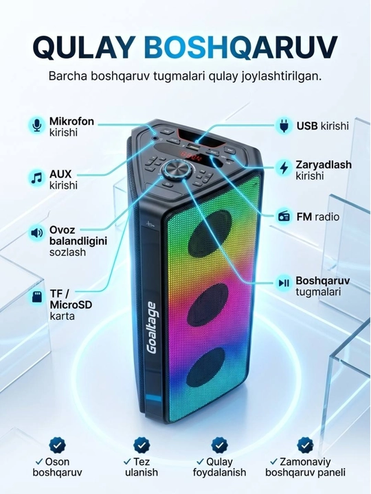 Portativ Bluetooth karaoke kalonkasi HoXen L-6801A