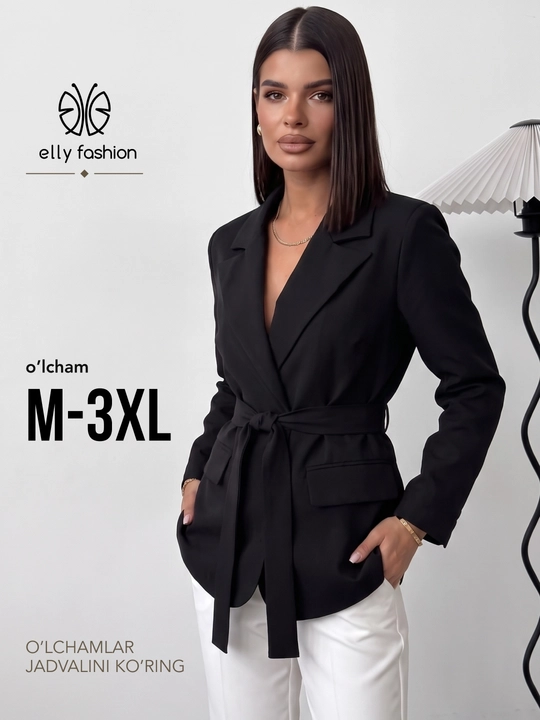 Ayollar pidjagi, klassik fason, ofis va kundalik kiyim uchun, S–3XL — ELLY FASHION