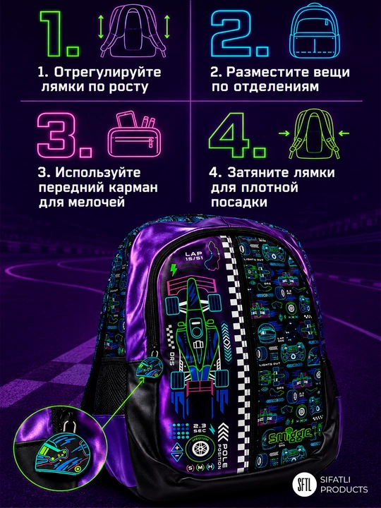 Smiggle ryukzagi - o‘g‘il bolalar va qizlar uchun maktab ryukzagi 42*30sm