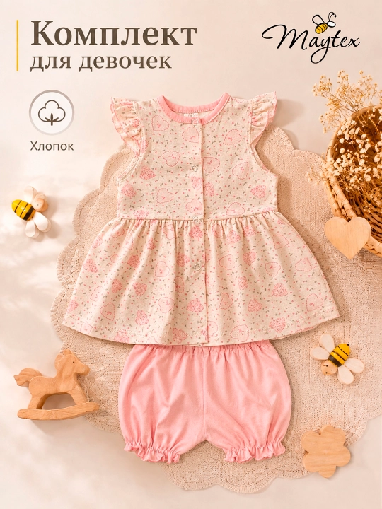 MAYTEX qizlar uchun xalat-ko‘ylak va pantalon, suprem - 