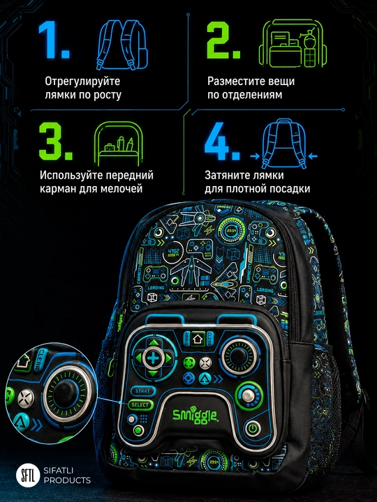 Smiggle ryukzagi - o‘g‘il bolalar va qizlar uchun maktab ryukzagi 42*30sm
