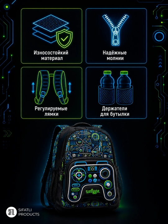 Smiggle ryukzagi - o‘g‘il bolalar va qizlar uchun maktab ryukzagi 42*30sm