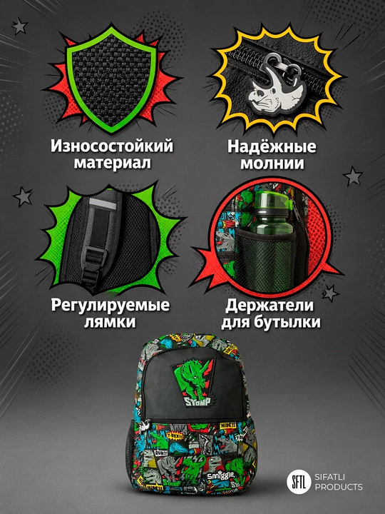 Smiggle ryukzagi - o‘g‘il bolalar va qizlar uchun maktab ryukzagi 42*30sm