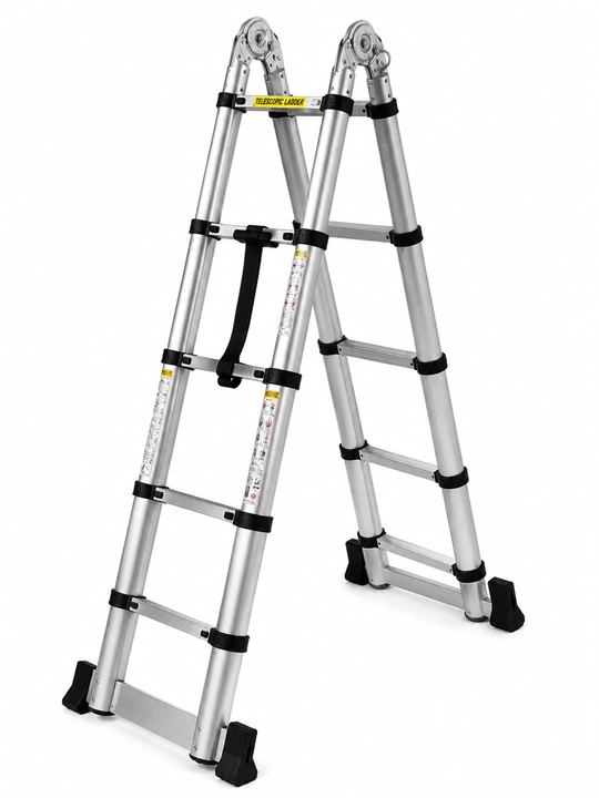 Teleskopik narvon 1,7/3,4 m alyuminiy buklanadigan, 150 kg
