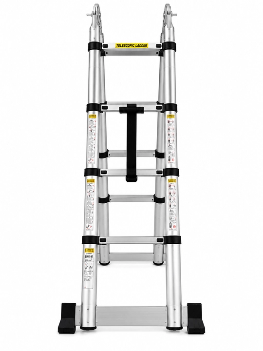 Teleskopik narvon 1,7/3,4 m alyuminiy buklanadigan, 150 kg