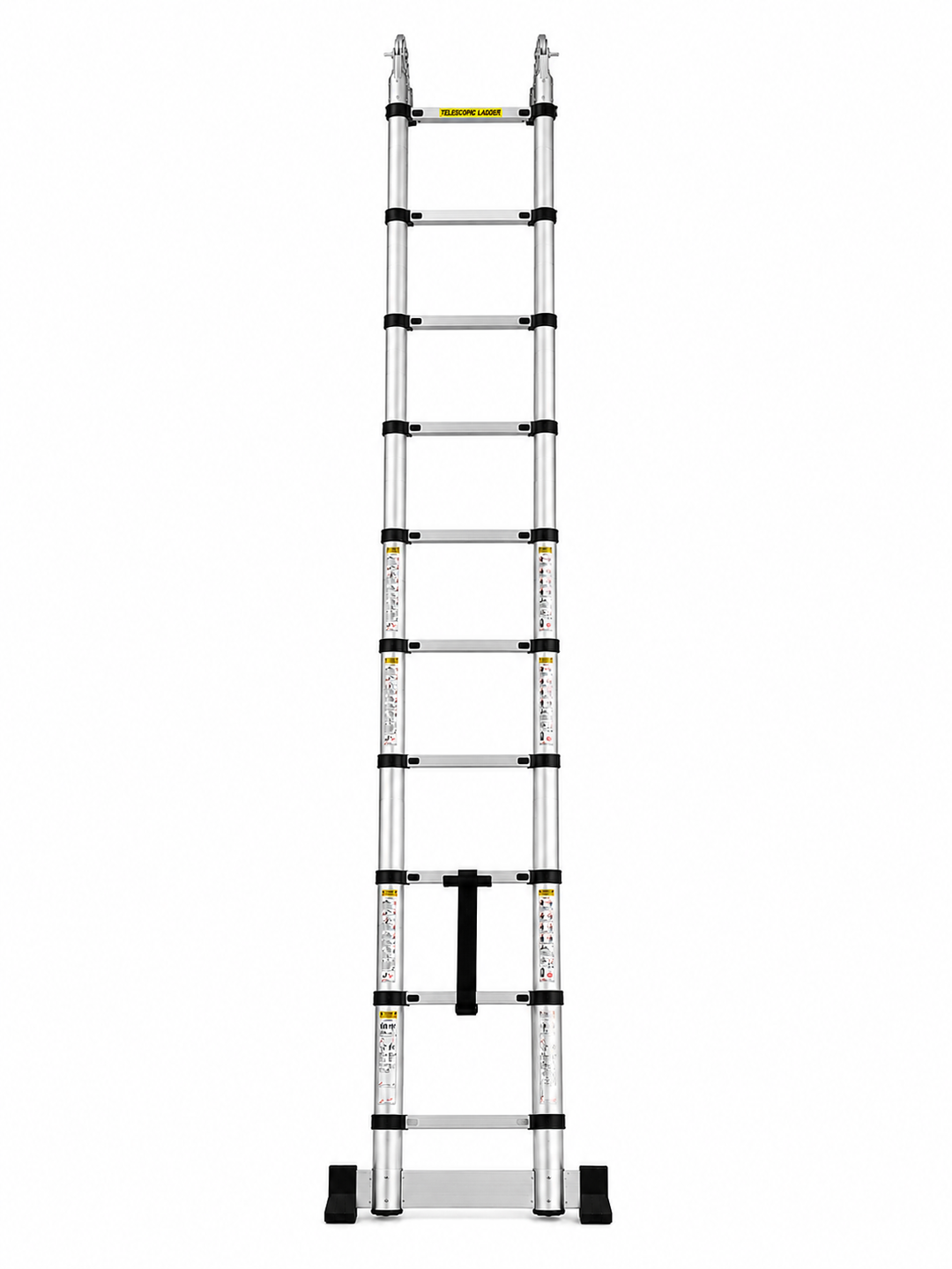 Teleskopik narvon 1,7/3,4 m alyuminiy buklanadigan, 150 kg