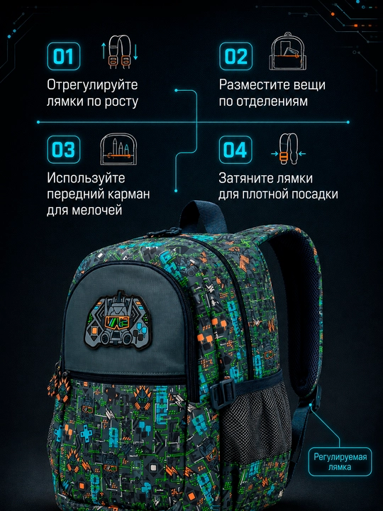 Smiggle ryukzagi - o‘g‘il bolalar va qizlar uchun maktab ryukzagi 42*30sm