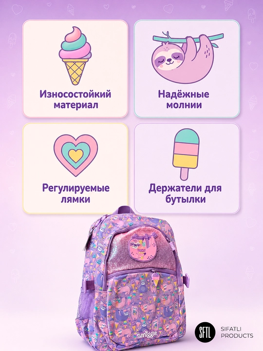 Smiggle ryukzagi - o‘g‘il bolalar va qizlar uchun maktab ryukzagi 42*30sm