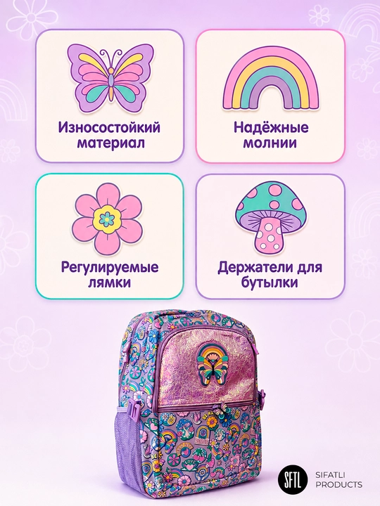 Smiggle ryukzagi - o‘g‘il bolalar va qizlar uchun maktab ryukzagi 42*30sm