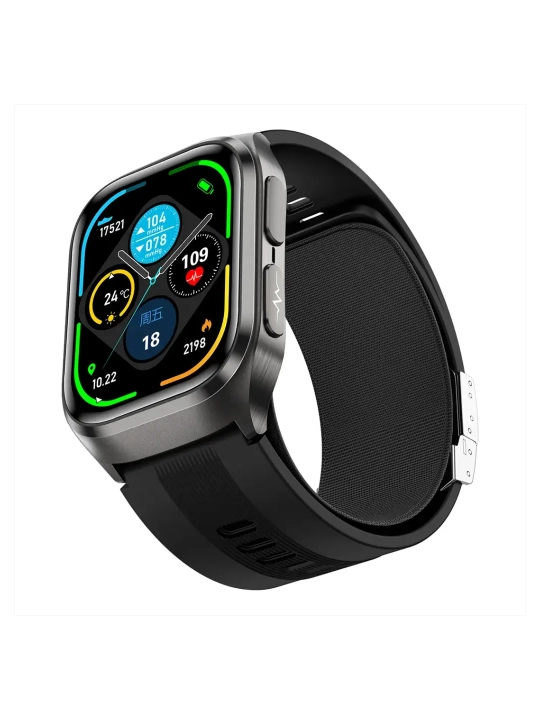 Смарт-часы Green Lion Sense ECG, AMOLED 2.06", Bluetooth 5.3, IP68, чёрные - 