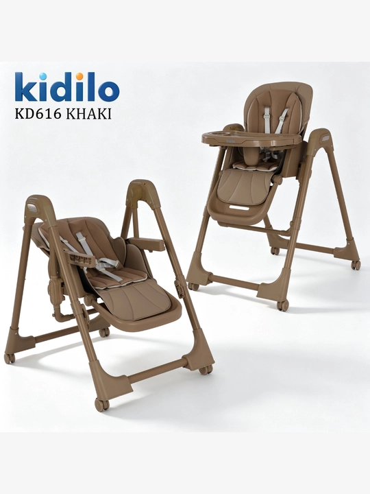Детский стульчик для кормления + качели, 2 в 1 Kidilo-616