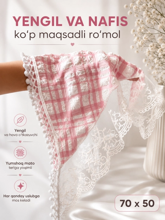 Ayollar uchun bandana, obodok zakolka, kasinka, ro'mol - 