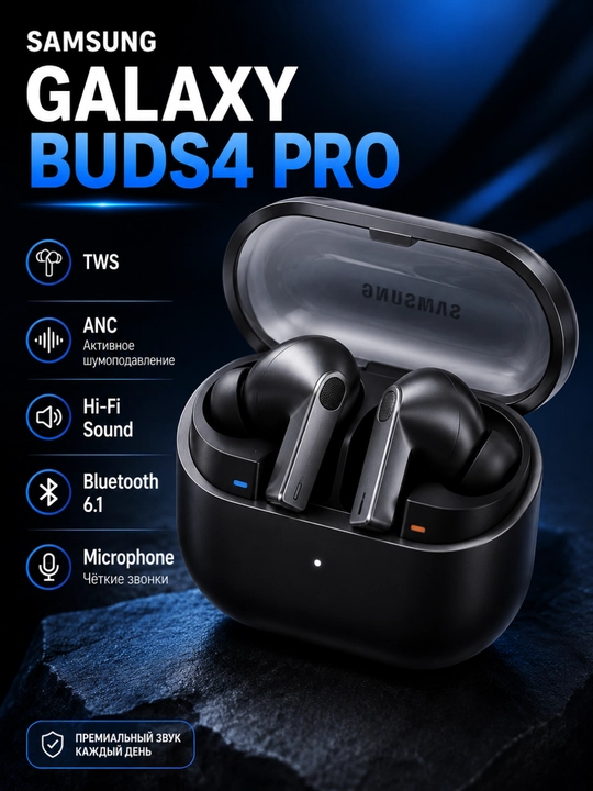 Беспроводные наушники Buds 3, Buds 3 Pro, Galaxy Buds 4 Pro - 